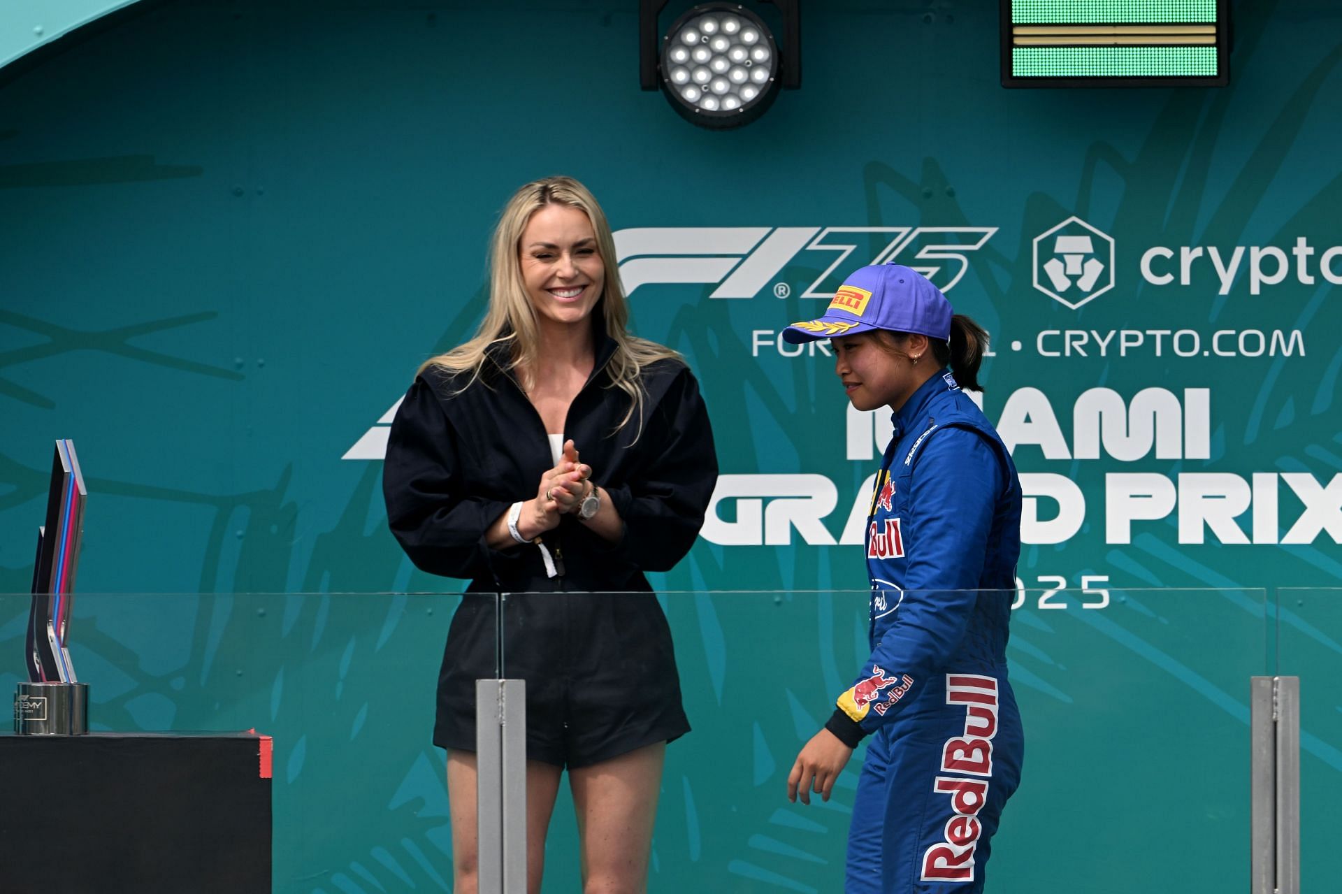 Vonn at the Miami F1 Academy race (Image ource: Getty)